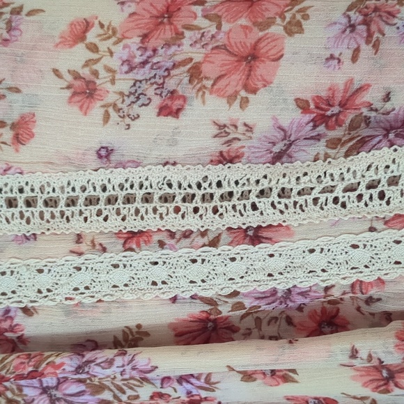 The Kooples Blouse Pink Floral Lace Insert 9 Perfect Strangers Nicole Kidman NWT - Picture 11 of 11